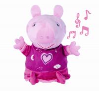 Peppa Pig 2v1 plyšový zaspávač hrajúci + svetlo, ružový, 25 cm